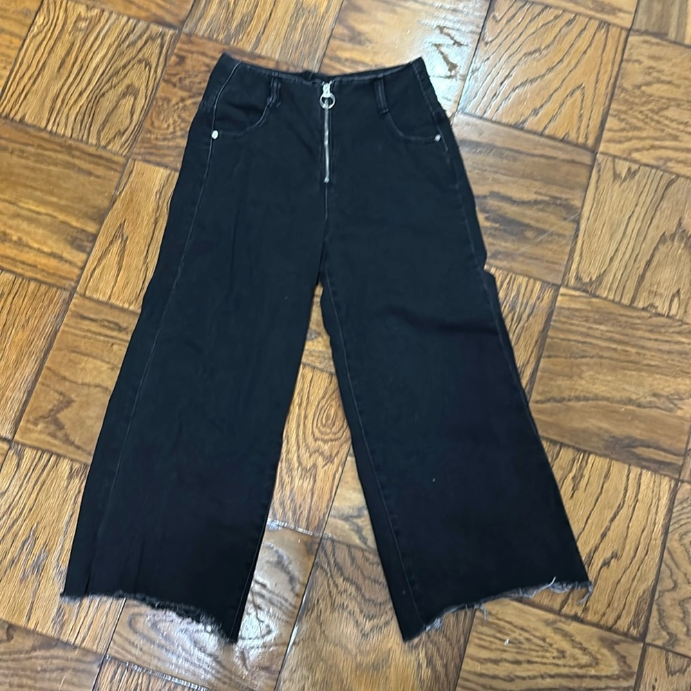 ZARA High Waisted Black Denim